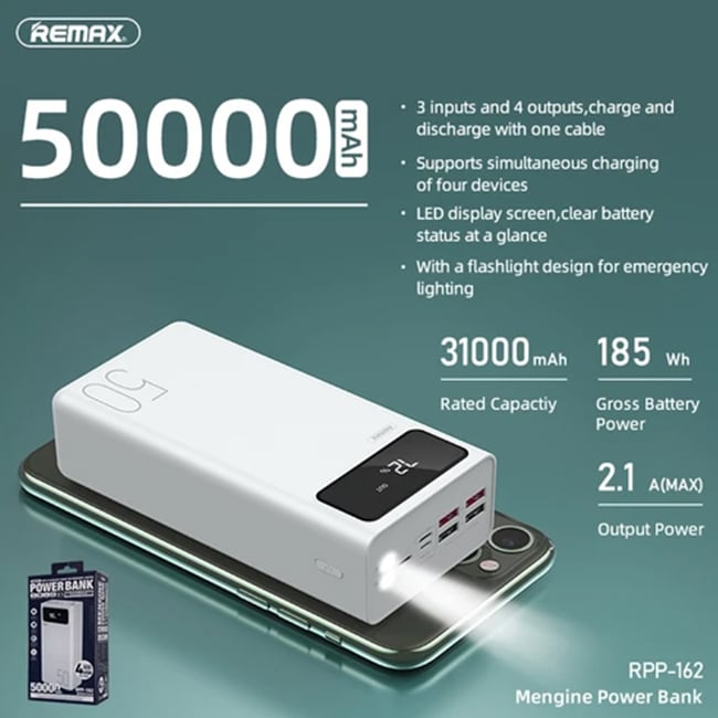 Remax RPP-162 Mengine Series 50000mAh Power Bank