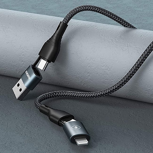 Remax Share Series Nylon Braided 4-in-1 Charging Cable