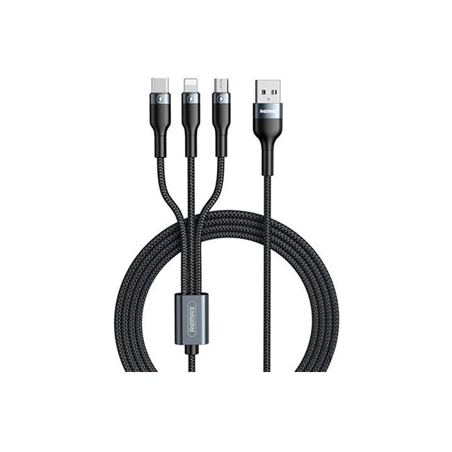 Remax Twisted Fishing Wire 3-in-1 Charging Cable