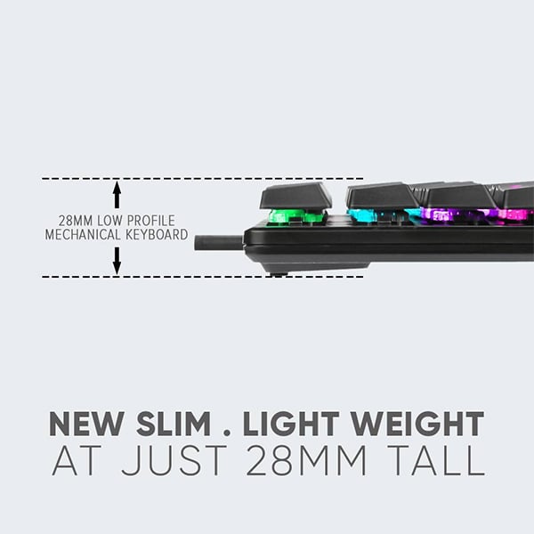 Armaggeddon SMK-2C PsychFalconet Low-Profile Mechanical Gaming Keyboard