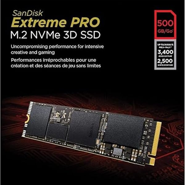 SanDisk Extreme Pro NVMe M.2 500GB 3D Internal SSD