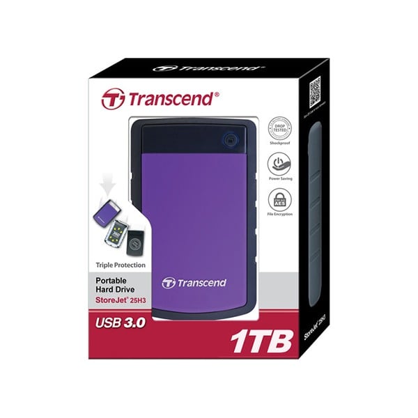 Transcend StoreJet 25H3 USB3.1 External Portable Hard Drive