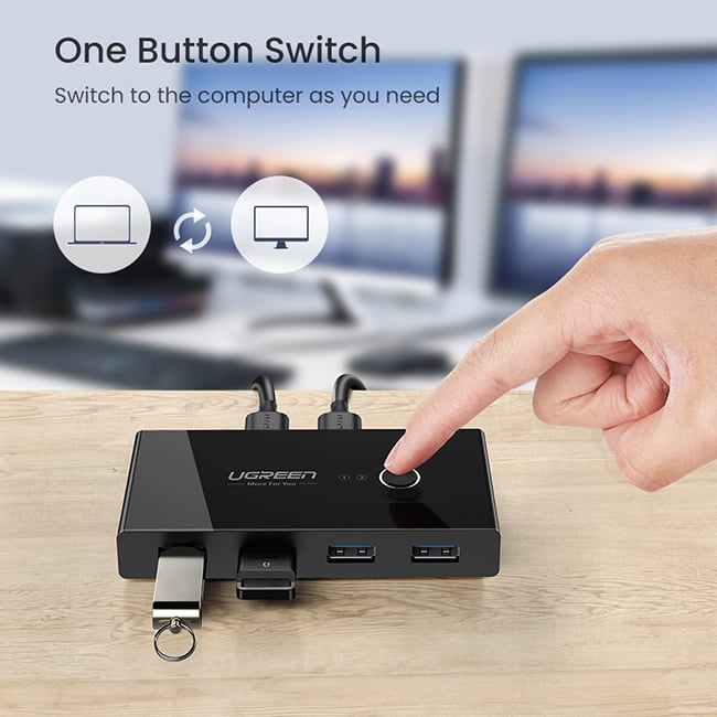 UGREEN 30768 4-Port USB 3.0 Switch Box