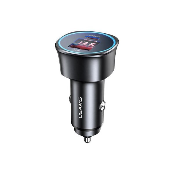 USAMS PD + QC 95W Dual Ports Digital Display Fast Car Charger