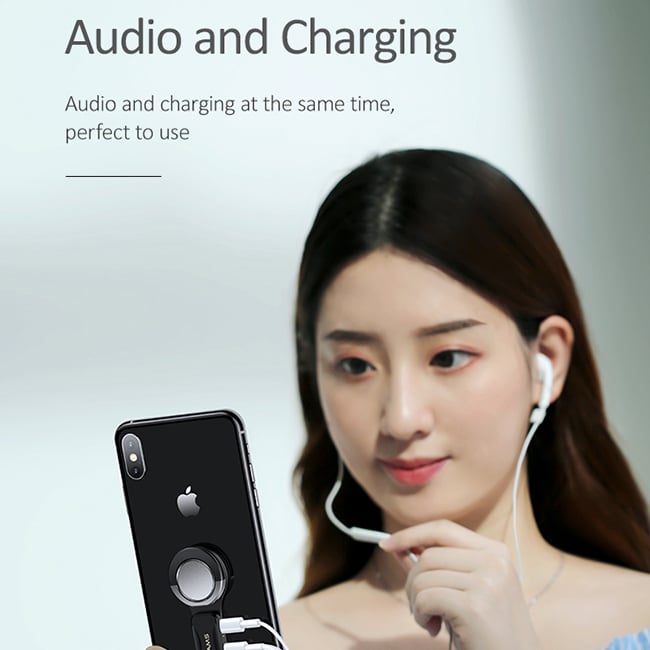 USAMS AU09 Dual Lightning Air Vent Ring Phone Holder