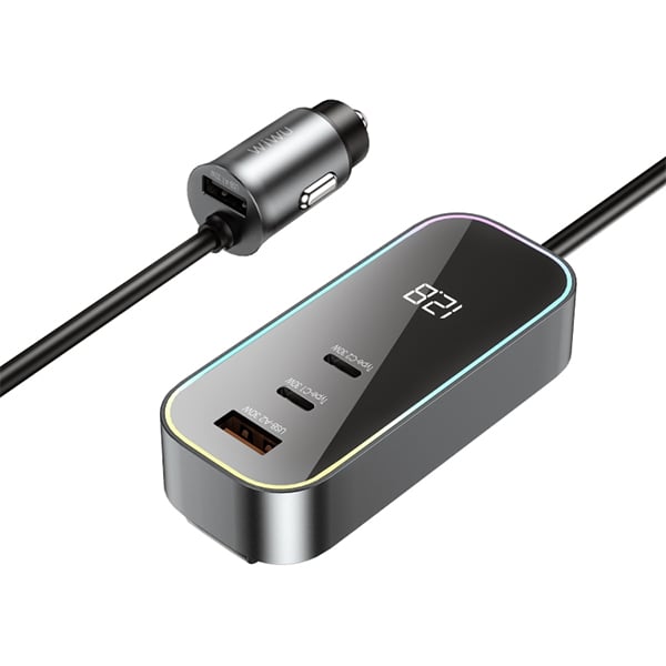 WiWU QC014 Extend 120W Dual USB +Type-C Ports Wired Car Charger