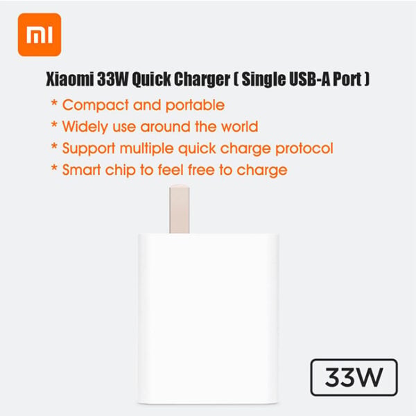 Xiaomi 33W Type-C Fast Turbo Charger with Type-C Cable