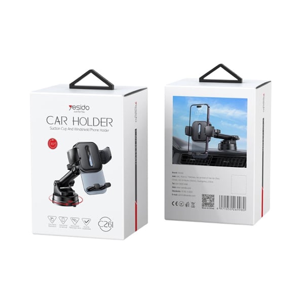 Yesido C261 Suction Cup Type Telescopic Car Phone Holder