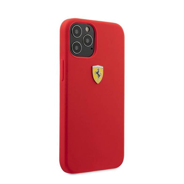 Ferrari Original Silicone On Track with Soft Microfiber Interior Case for iPhone 13 Pro Max