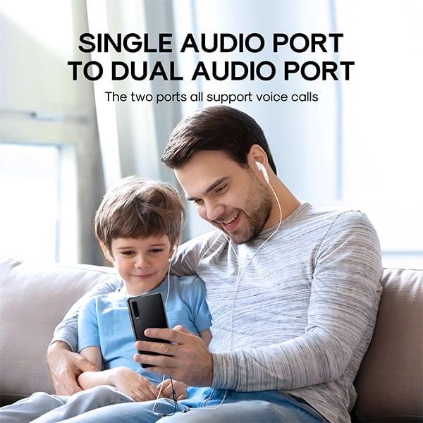 JOYROOM SY-A04 Headphone Male to 2 Female Y-Splitter Audio Cable
