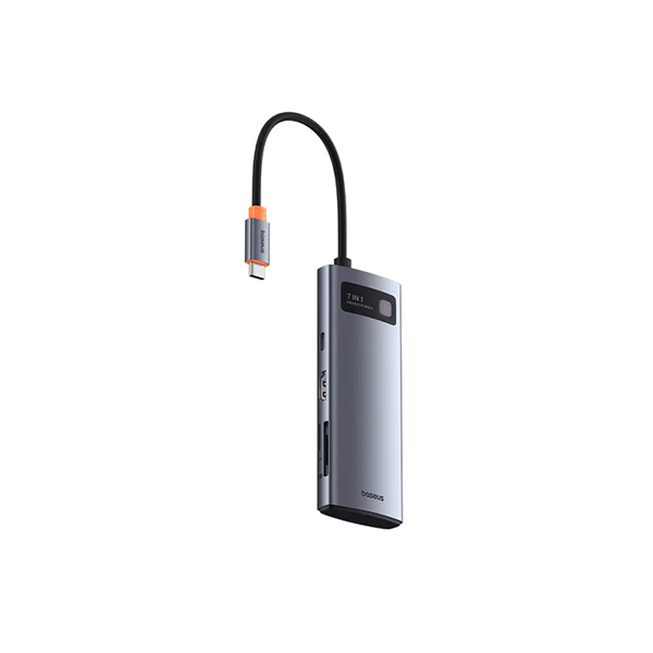 Baseus Metal Gleam Series 7 Port USB 3.0 x 3 + HDMI x 1 + PD 100W x 1 + SD x 1 + TF x 1 Hub Adapter