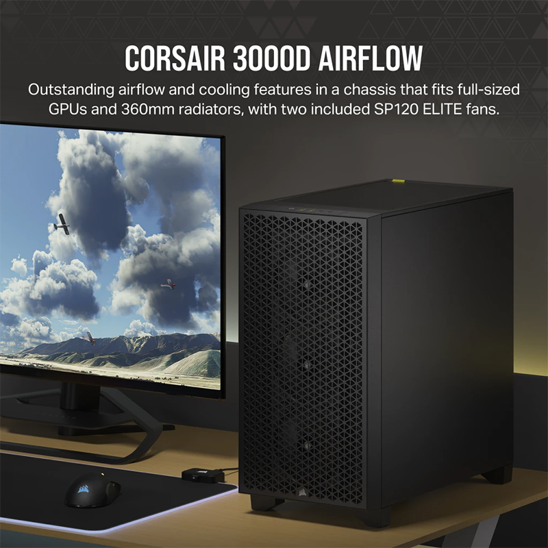 Corsair 3000D AIRFLOW Mid-Tower PC Case