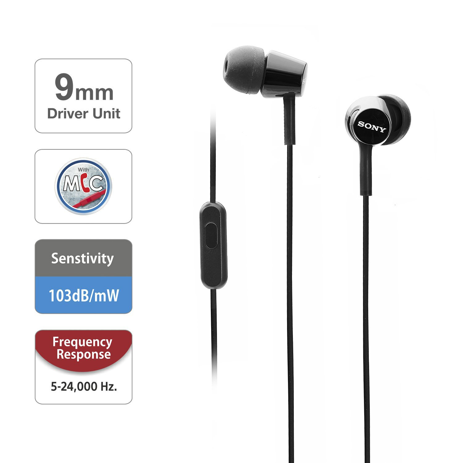 SONY MDR-EX155AP In-Ear Wired Earphones