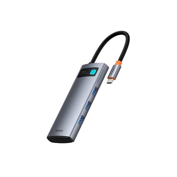 Baseus Metal Gleam Series 7 Port USB 3.0 x 3 + HDMI x 1 + PD 100W x 1 + SD x 1 + TF x 1 Hub Adapter