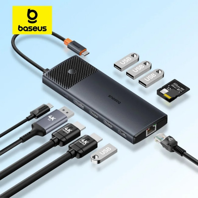 Baseus Metal Gleam Series ll 10-in-1 USB-C Hub Adapter