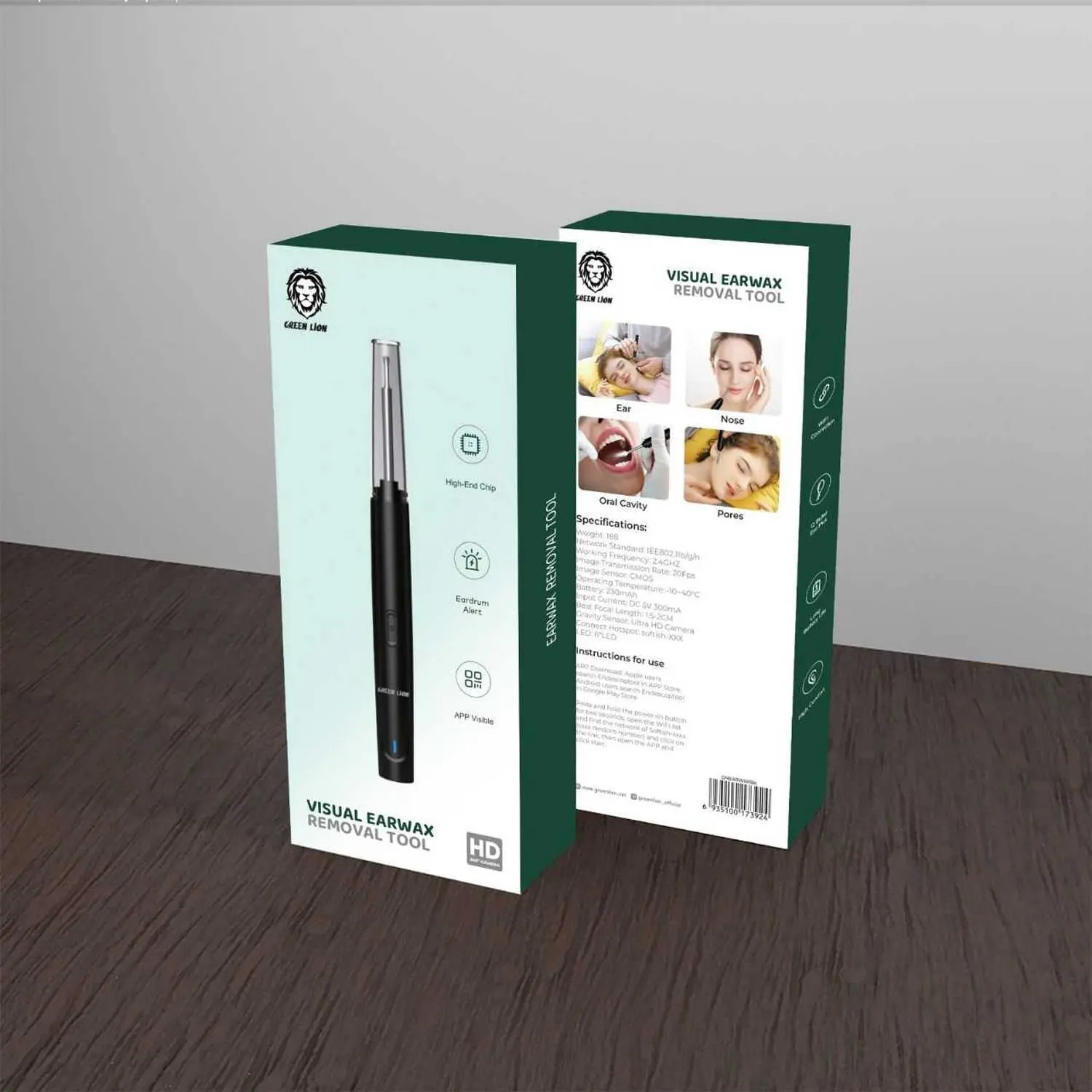Green Lion Visual Earwax Removal Tool