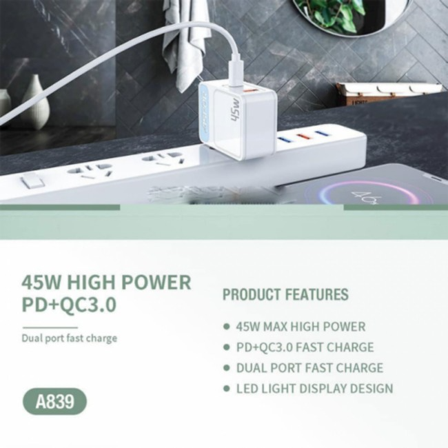 Aspor A839 45W Fast PD Charger