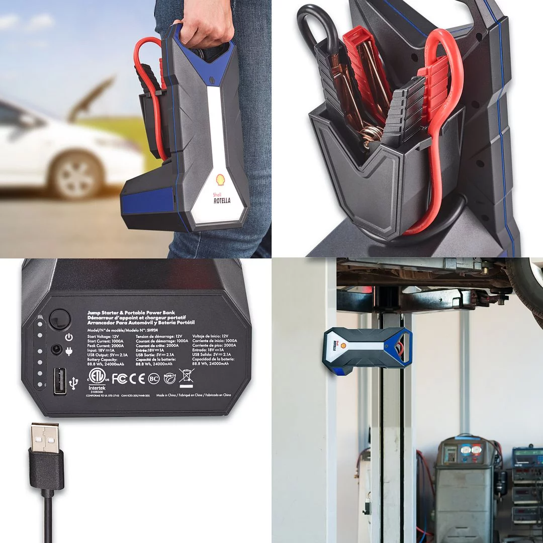 Shell SH924 Jump Starter with 24000mAh Portable Power Bank Charger