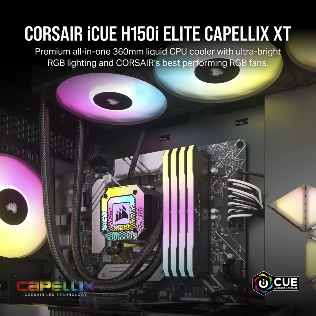 Corsair H150i ELITE CAPELLIX XT RGB 360mm Liquid CPU Cooler
