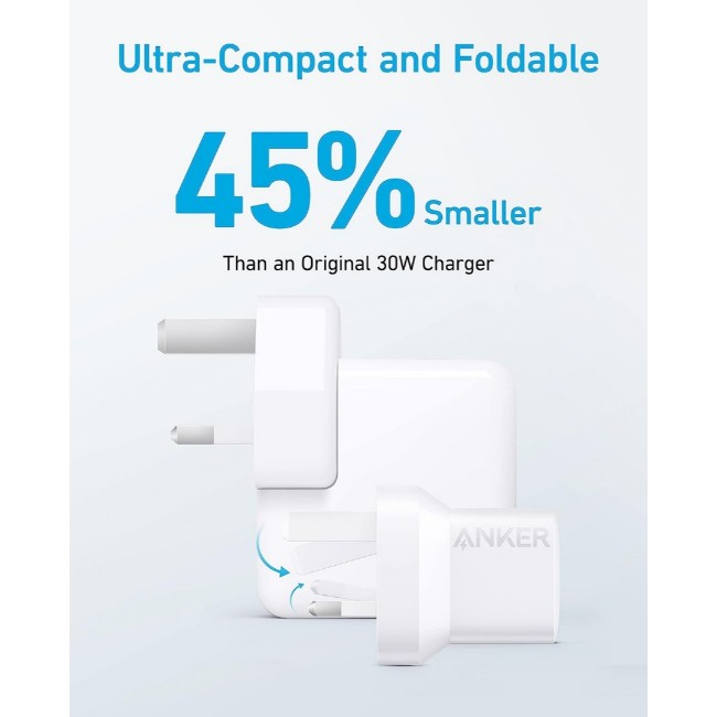 Anker 323 33W Ultra-Compact 2-Port Charger with Type-C to Type-C Cable