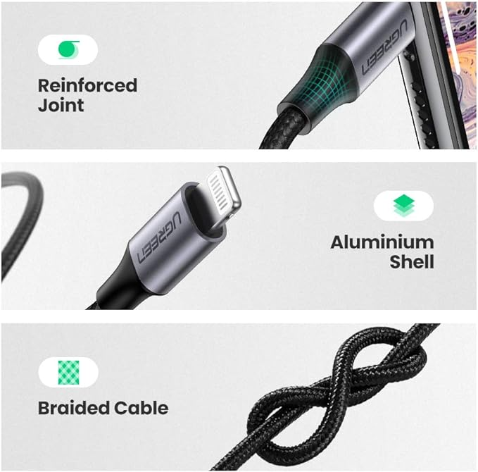 UGREEN 70509 Lightning to 3.5mm Male Aux Cable