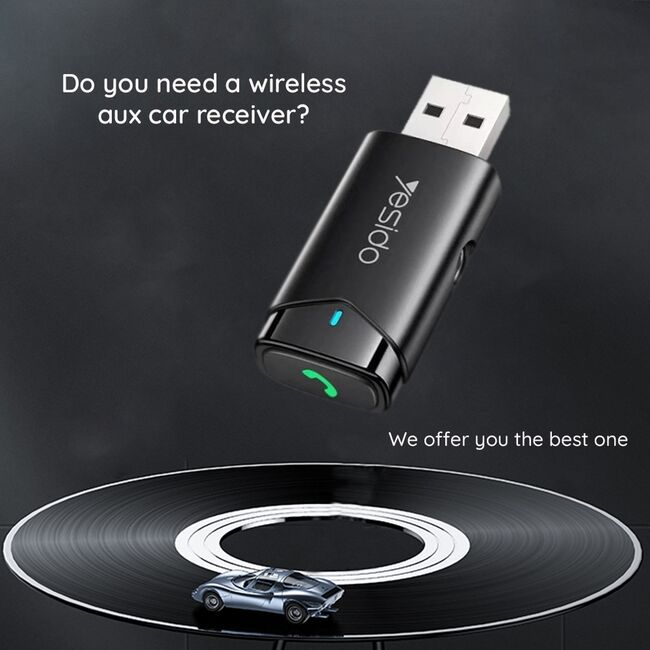 Yesido YAU40 Bluetooth 5.0 Wireless Aux Car Receiver