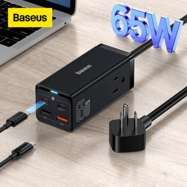 Baseus GaN3 Pro 2AC+2U+2C 65W US Desktop Powerstrip
