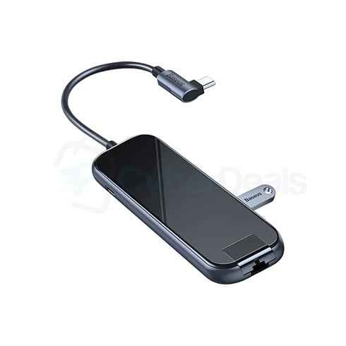 Baseus UCN3275 Mirror Series USB Type-C to USB 3.0*3+HDMI+RJ45+PD Hub Adapter