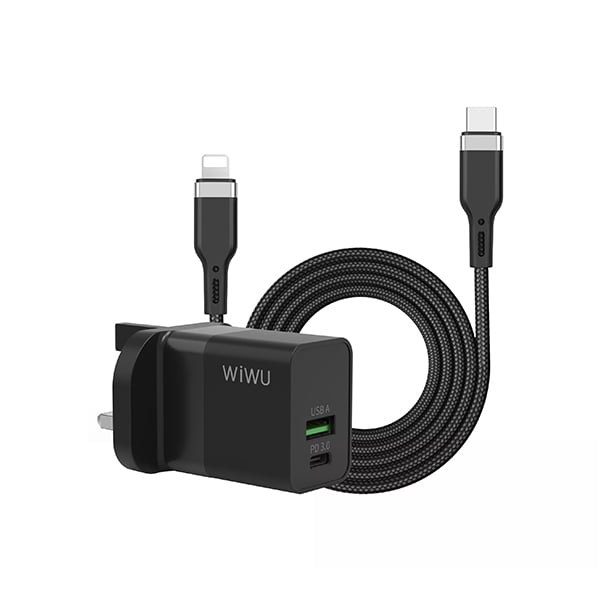 WiWU 30W Quick Charge Bundle with Type-C To Lighting Cable