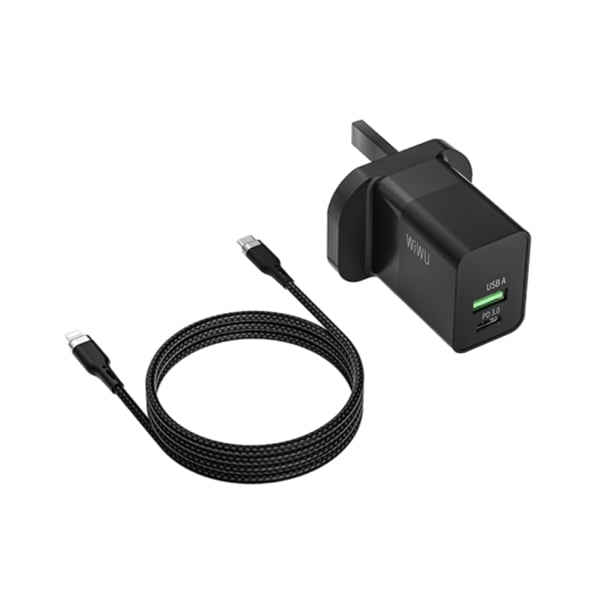 WiWU 30W Quick Charge Bundle with Type-C To Lighting Cable