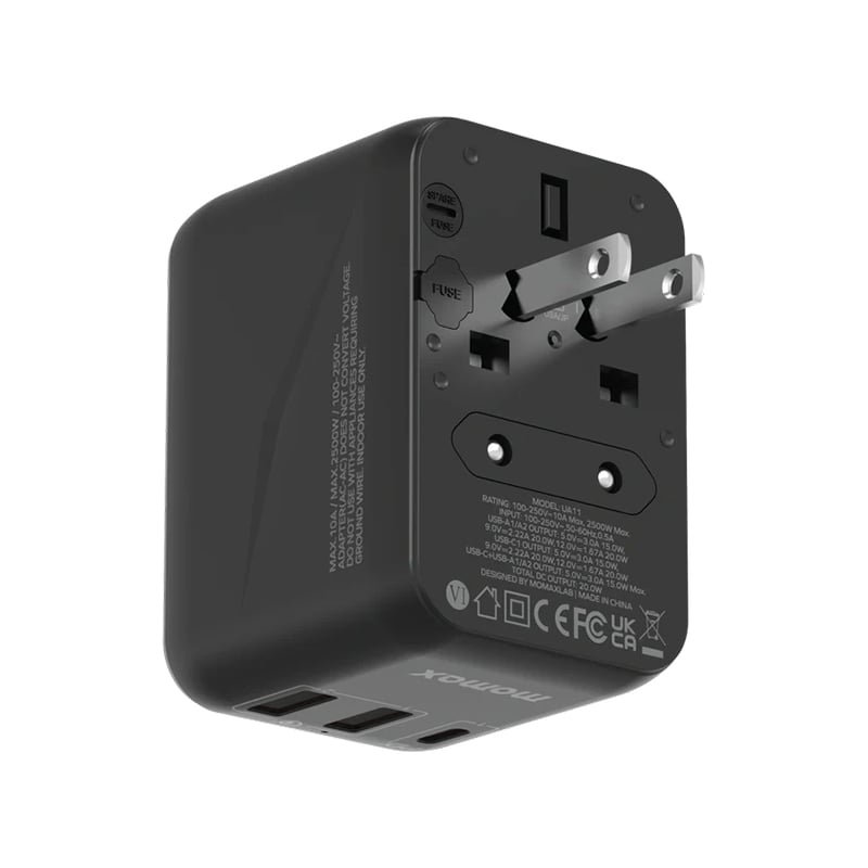 Momax 1-World 3-Port 20W Travel Charger