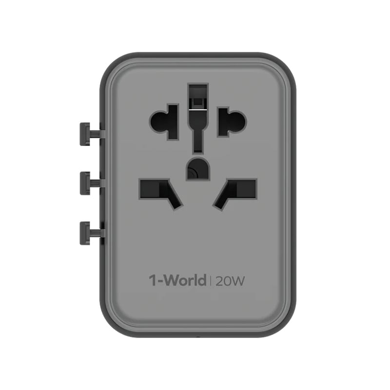 Momax 1-World 3-Port 20W Travel Charger
