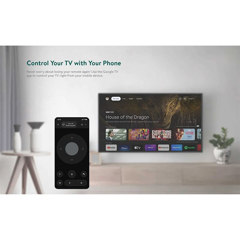 Onn. 4K Streaming Box with Google TV