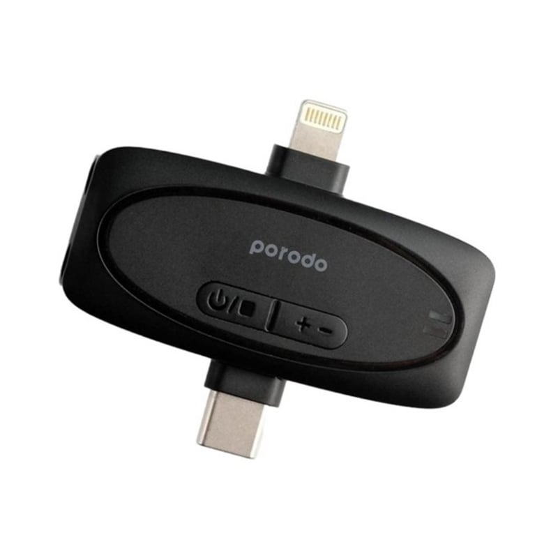 Porodo Dual Connector Lavalier Microphone Dual Mic