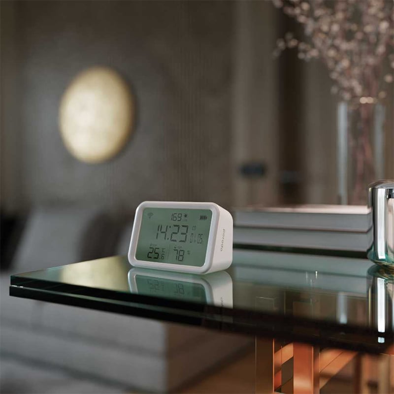 Porodo Lifestyle 4 in 1 WiFi Smart Clock with Temperature and Humidity Sensor