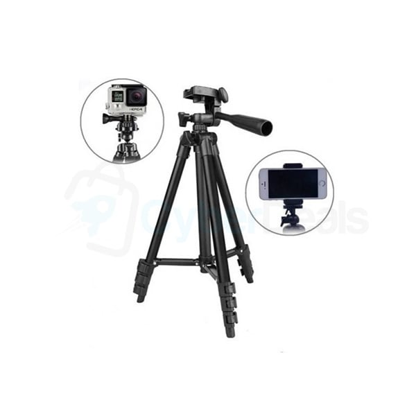 TF-3120 Black Edition Aluminum Alloy Smart Phone and Camera Tripod