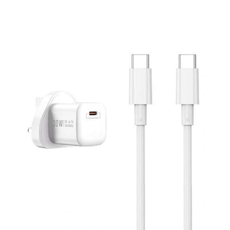 WIWU WI-U006 Nano 30W GaN PD Charger with USB-C to USB-C Cable