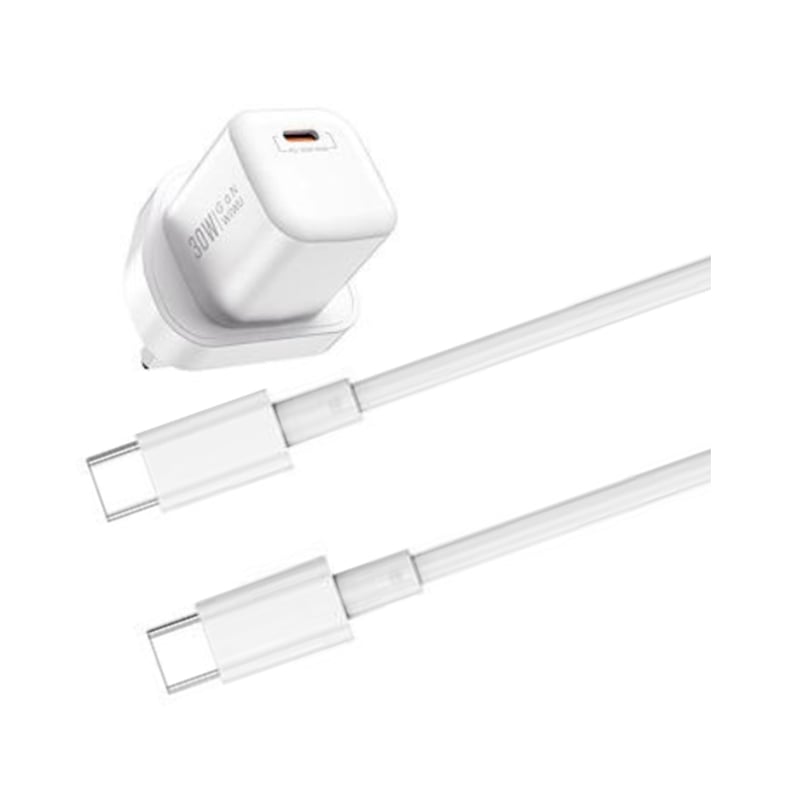 WIWU WI-U006 Nano 30W GaN PD Charger with USB-C to USB-C Cable