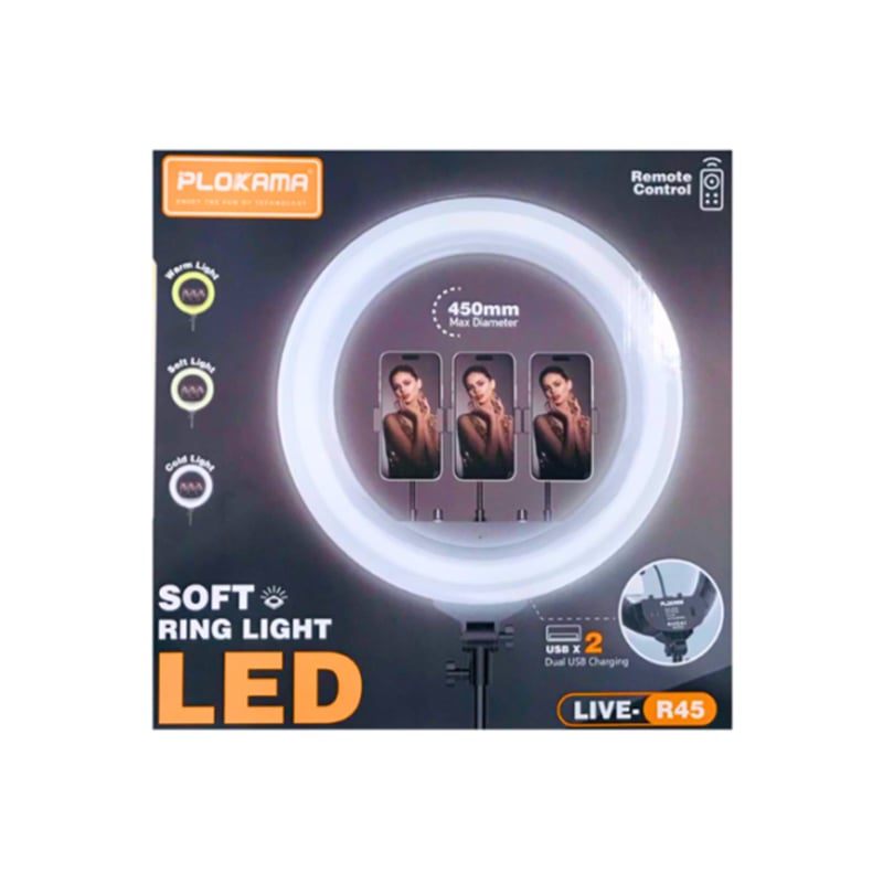 Plokama R45 45CM Soft LED Ring Light