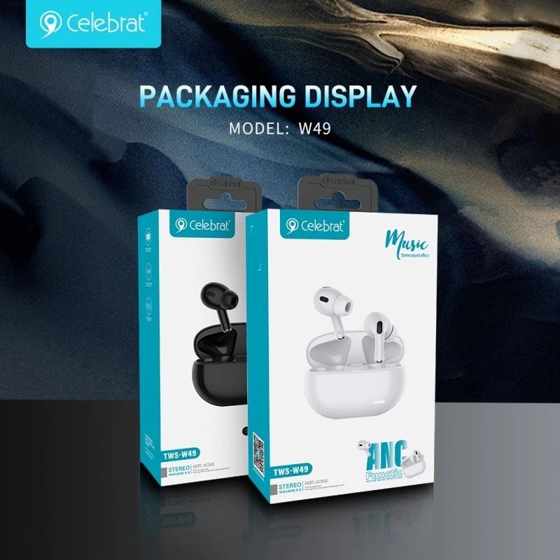 Celebrat TWS-W49 ANC Stereo Earbuds