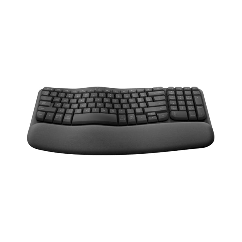 Logitech Wave Keys Wireless Ergonomic Keyboard with Cushioned Palm Rest