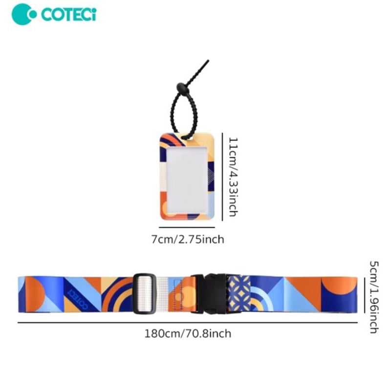 Coteci Buckle Luggage Strap + Tag Set