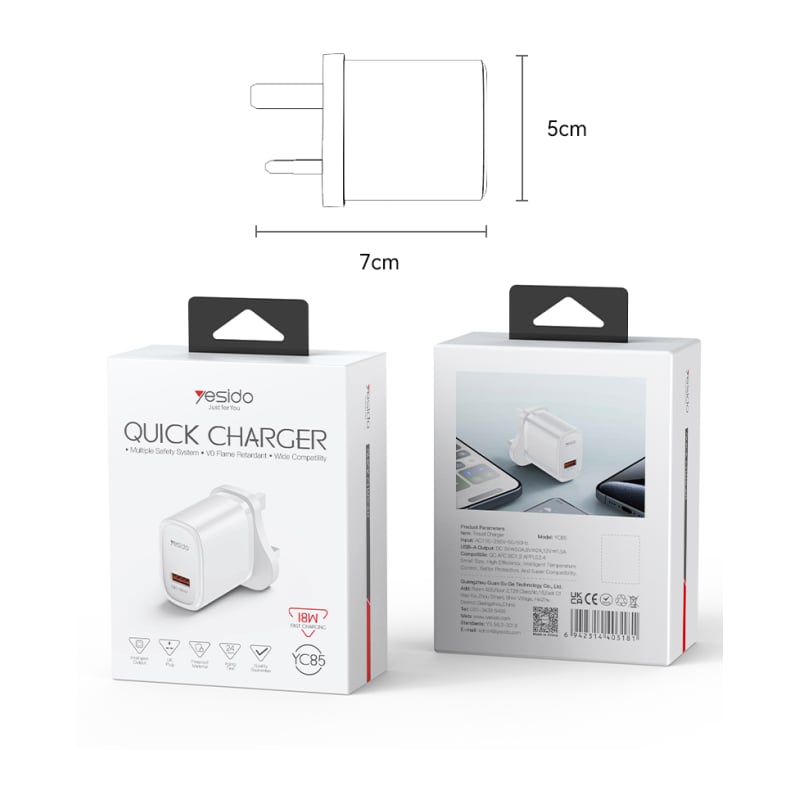 Yesido YC85C Quick Charger