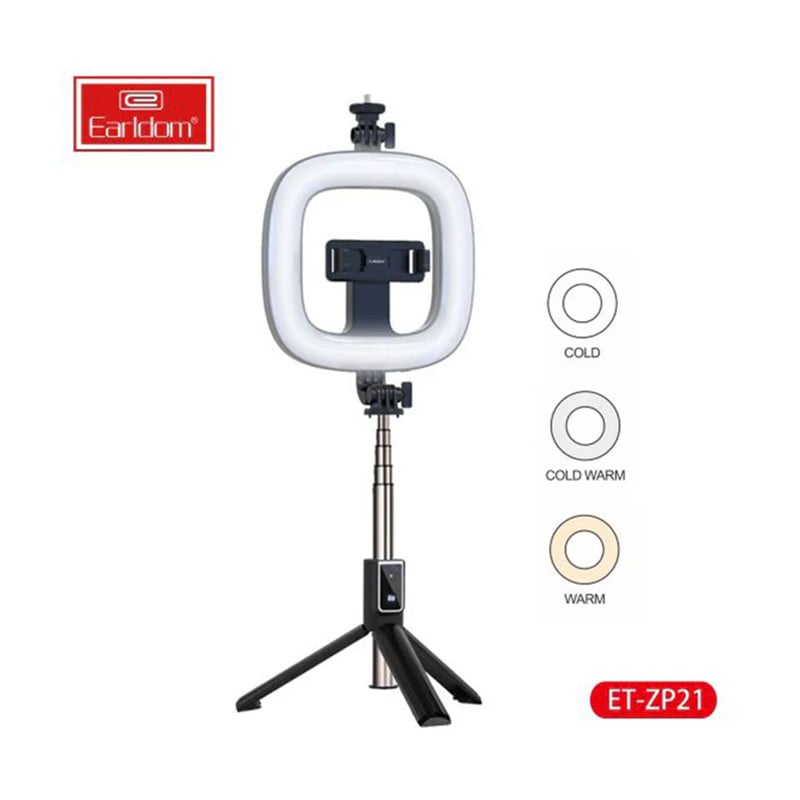 Earldom ZP21 Ring Light Selfie Stick Tripod