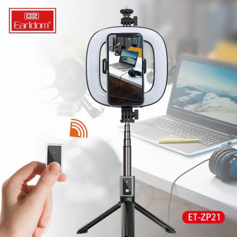 Earldom ZP21 Ring Light Selfie Stick Tripod