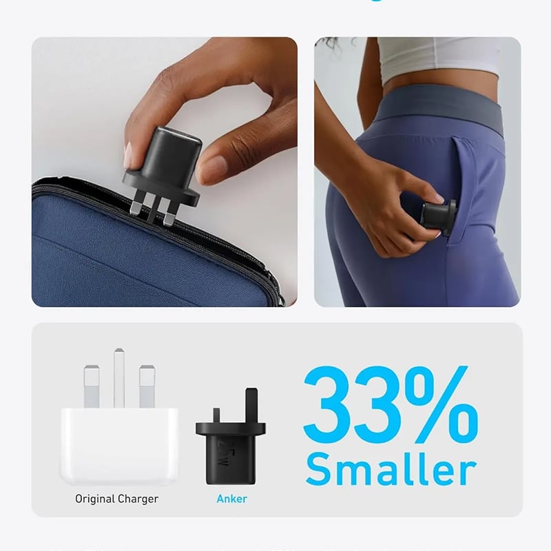 Anker A2656 25W Compact UK 3 Pin USB-C Charger