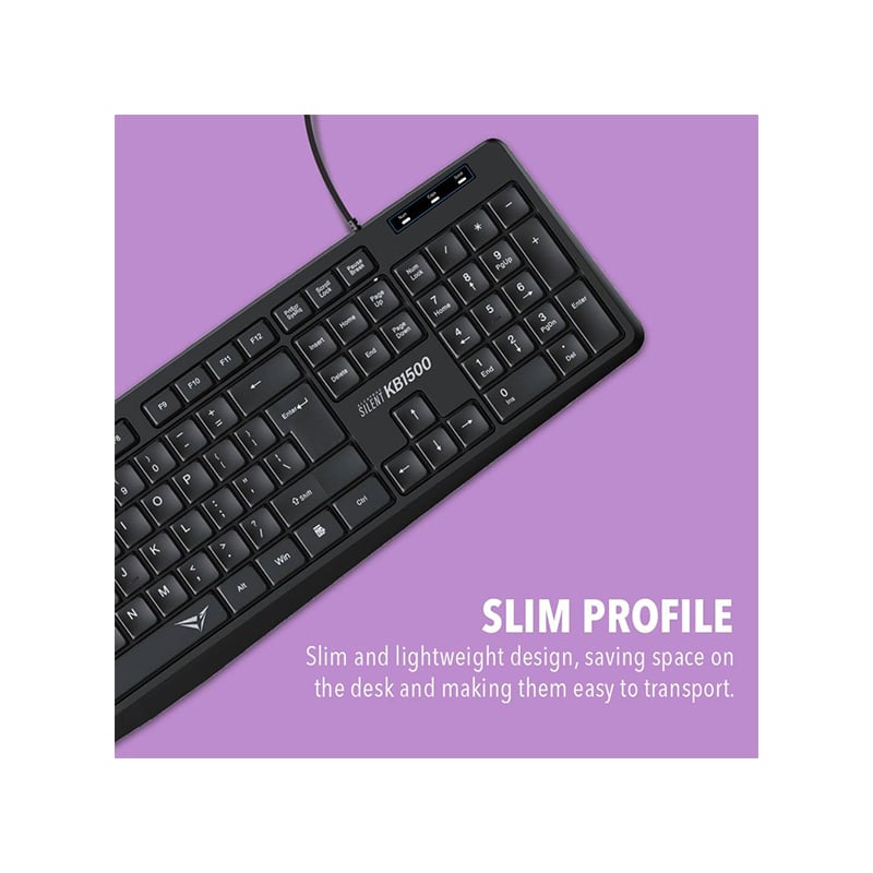 Alcatroz KB1500 Silent Multimedia USB Wired Keyboard