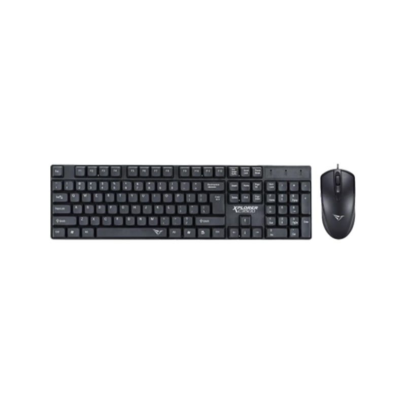Alcatroz Xplorer C3500 Silent USB Wired Quite Keyboard Mouse Combo