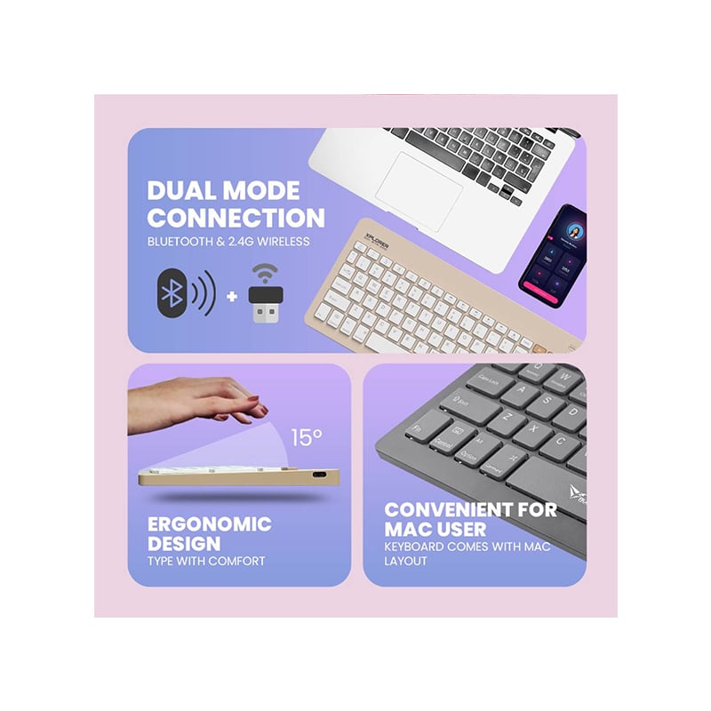 Alcatroz Xplorer Go! BTR 200 Wireless Keyboard