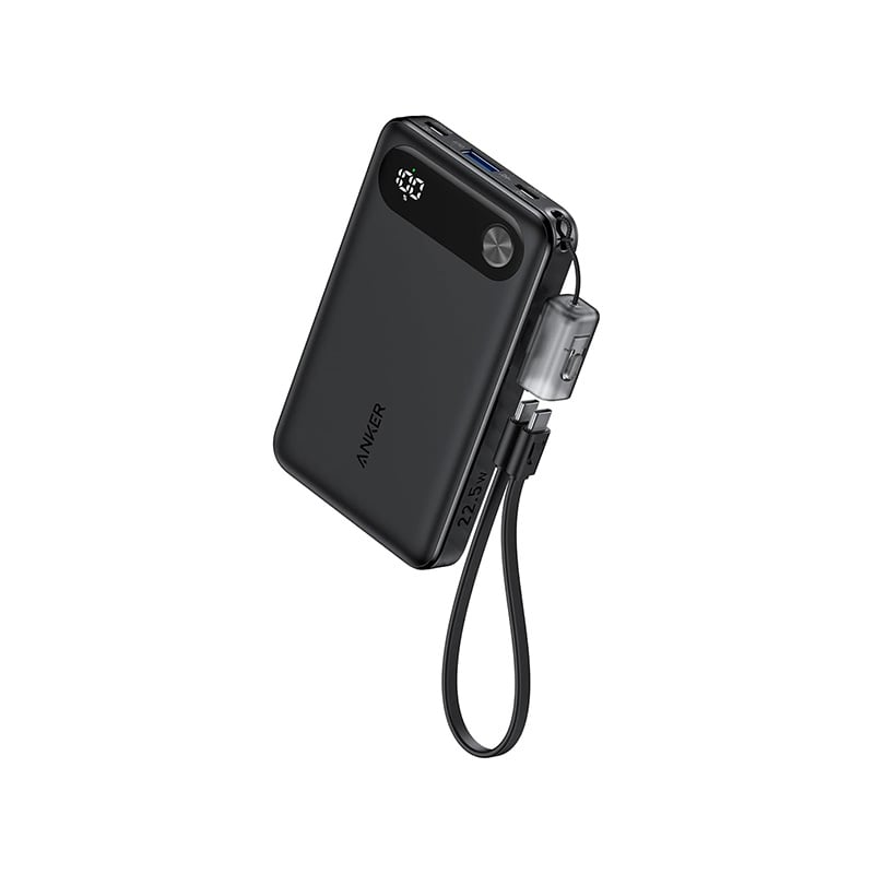 Anker A1257 Powercore 22.5W 10000mAh Power Bank With Built-in USB-C Cable Lanyard